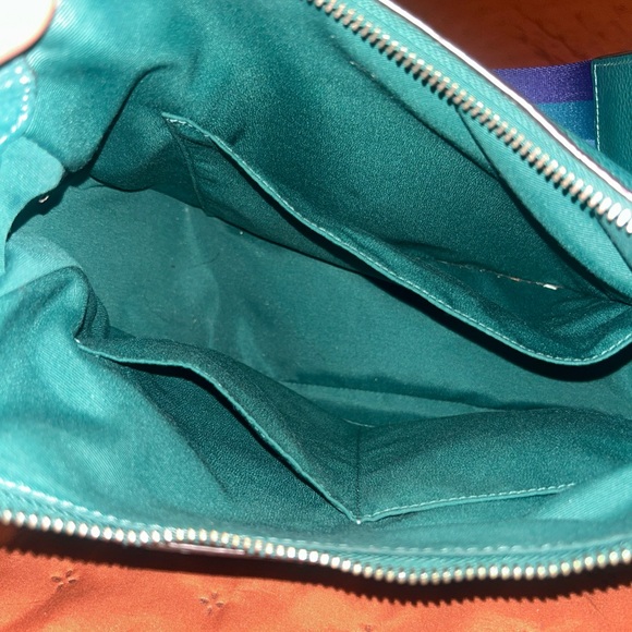 Coach Turquoise Leather Shoulder Bag - Picture 4 of 5